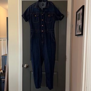 GAP womens Dark Blue Denim Jumpsuit